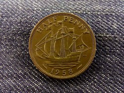 Anglia II. Erzsébet 1/2 Penny 1958