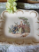 Sarreguemines rokokó jelentés kínáló tál