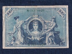 Németország Második Birodalom (1871-1918) zöld pecsét 100 Márka bankjegy 1908