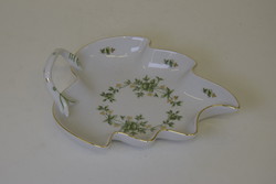 Hollóházi levél alakú porcelán tálka A122