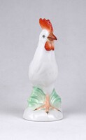 1U303 Kézzel festett fehér Herendi porcelán kakas figura 13.7 cm