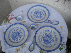 Jingdezhenkínai porcelán rizs szemes rizsmintás kínai porcelán tányér tálka és kanál