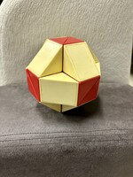 Retro Rubik Kígyó, logikai játék eredeti dobozában , ritka piros fehér szín