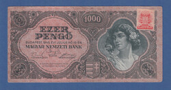 1000 Pengő 1945 dézsmabélyeggel