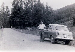 Régi fotónegatív Moszkvics 407 1960-as évek kb.  B12/88