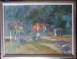 Id. Benedek Jenő: Balatonpart (60*80 cm) EREDETI