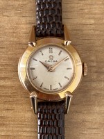 40 (!) mikron aranyozott Omega női mechanikus luxusóra 1955-ből