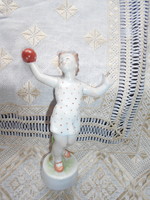 Zsolnay ritka kislány labdával figura 13,5 cm