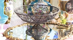 Fém gyümölcstál ,dekorációs ,dísztál