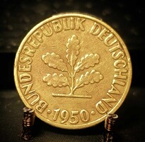 Németország 5 pfennig, 1950, „G” pénzverdejel – Karlsruhe B09B5