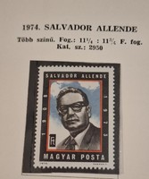 Salvador Allende 1 db postatiszta bélyeg, 1974-es kiadás,hibátlan