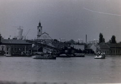 Régi fotónegatív Szeged Tisza hajók  1960-as évek  B12/4/25