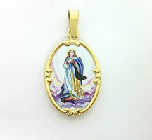 Arany porcelán Mária medál (ZAL-Au122935)