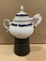 Hollóházi porcelán Kék rózsa mintàs kávé főző