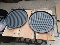 Öntöttvas Szelet sütő Grill bordás Serpenyő Grillező Tárcsalap helyett Flekken sütő