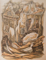 Szilárd Klára (1921-2017):  Szürrealista utcakép.