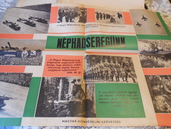 MHSZ plakát , / Magyar  Honvédelmi Szövetség  / : Néphadseregünk  , 68 x 48 cm