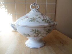 Antik TK Thun porcelán leveses kínáló tál 1840-ből