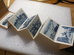 Budapest nevezetességei  az 1940  es évek szerint , mini  5 x 3 cm  harmónika  képeken