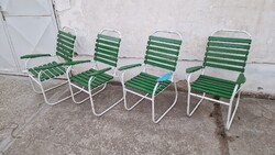 4db nagyméretű karos kerti szék szánkotalpas kültéri vas székek retro kerti szék