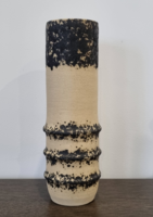 Bod Éva modernista iparművészeti keramia váza - letisztult,időtlen design -32 cm