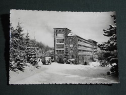Képeslap,Galyatető,SZOT üdülő szálló,Ikarus autóbusz látkép,részlet, 1962-