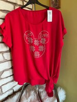 Piros minnie fejes felső