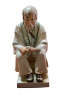 Szalonnázó juhász nagy méretű Zsolnay porcelán!