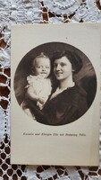 1926 UTOLSÓ MAGYAR KIRÁLYNÉ ZITA + GYERMEKE FÉLIX FŐ HERCEG KORABELI EREDETI JELZETT FOTÓ FOTÓLAP