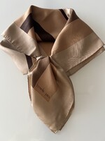 Selyemkendő mokka színekkel, Torrente Paris márka, 87 x 84 cm