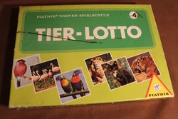 Régi német fejlesztő játék gyerekeknek Tier Lotto állat lottó