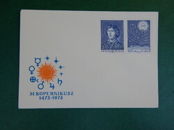 FDC 1973. Kopernikusz 500 éves évfordulója, szelvényes bélyeggel