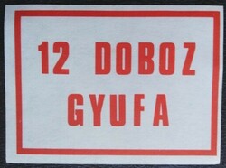 Gyb34 / 1983 Csomagcímke gyufacímke 75x55 mm