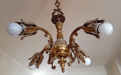4-ágú bronz csillár 2 db falikarral