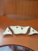 Zsolnay ginkó platina asztal közép,kinaló. Új