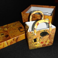 Klimt porcelán kosárka díszdobozban - Gustav Klimt/Csók