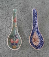 2 db régi kínai rizses porcelán kanál