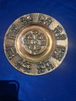 Máté János ötvös művész falidísz bronz vörösréz dísz Art deco design