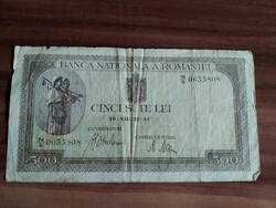 Ritkább dátum! Románia, 500Lei, Lej, 1941. július 22