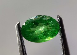 Tsavorit gránát - 0,56 ct, 6x4,5x2,6 mm (3345), szép mélyzöld szín!