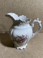 Régi porcelán kiöntő, virágokkal. 3685