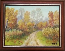 Nagy Éva (1954- ) Ártéren - 30x40 cm