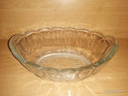 Retro üveg ovális asztalközép kínáló - 15*25,5 cm (6p)