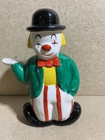Bohóc figura, 24 cm-es porcelánból, vidám ábrázolás.3472