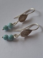 Ezüst larimar fülbevaló