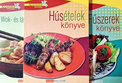Húsételek könyve + Wok- és távol-keleti ételek könyve + Fűszerek könyve (3 kötet, Konyhatündérek kön