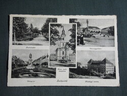 Képeslap,Szekszárd,mozaik,park,Garay tér,templom,városháza,Gárdony Fenyvesi Bp. kiadás,1945-