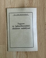 Állami Biztosító általános szabályzata 1970-es évek