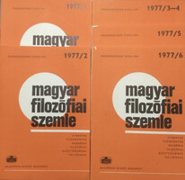 Magyar Filozófiai Szemle - A Magyar Tudományos Akadémia Filozófiai Bizottságának folyóirata (Huszonegyedik évfolyam) 1977 / 1,2,3-4,5,6 (5 szám) - Balogh István (szerk.), Görgényi Ferenc (szerk.), Vereczkei Lajos (szerk.)