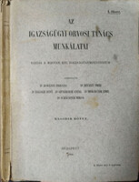 Az Igazságügyi Orvosi Tanács Munkálatai, II. kötet, 1-2. füzet - Korányi Frigyes et al. (szerk.)